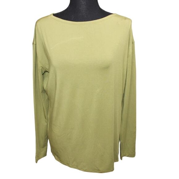 Lululemon Modal-Blend Open-Back Long Sleeve Shirt Olive Green Size 8 - Picture 1 of 4